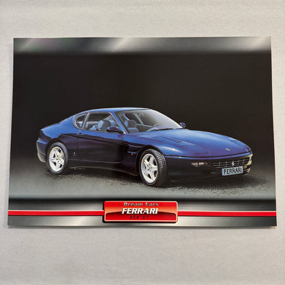 Ferrari 456GT Dream Cars Mini Poster Card Brochure Ferrari 456 GT European