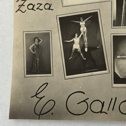 Vintage Circus Acrobat Clown Balancing Act Performer Photo Photograph E Gallai