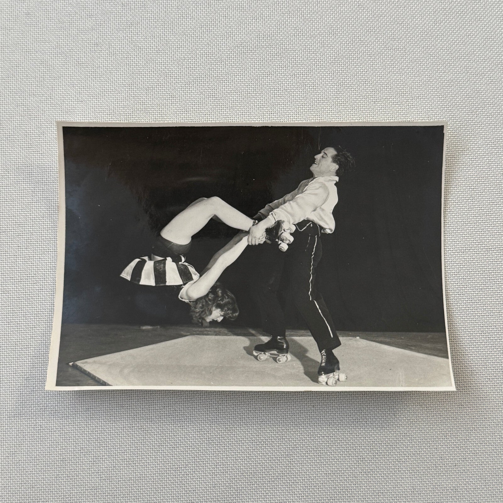 Circus Rollerskating Roller Skate Circus Act Photo Photograph Vintage