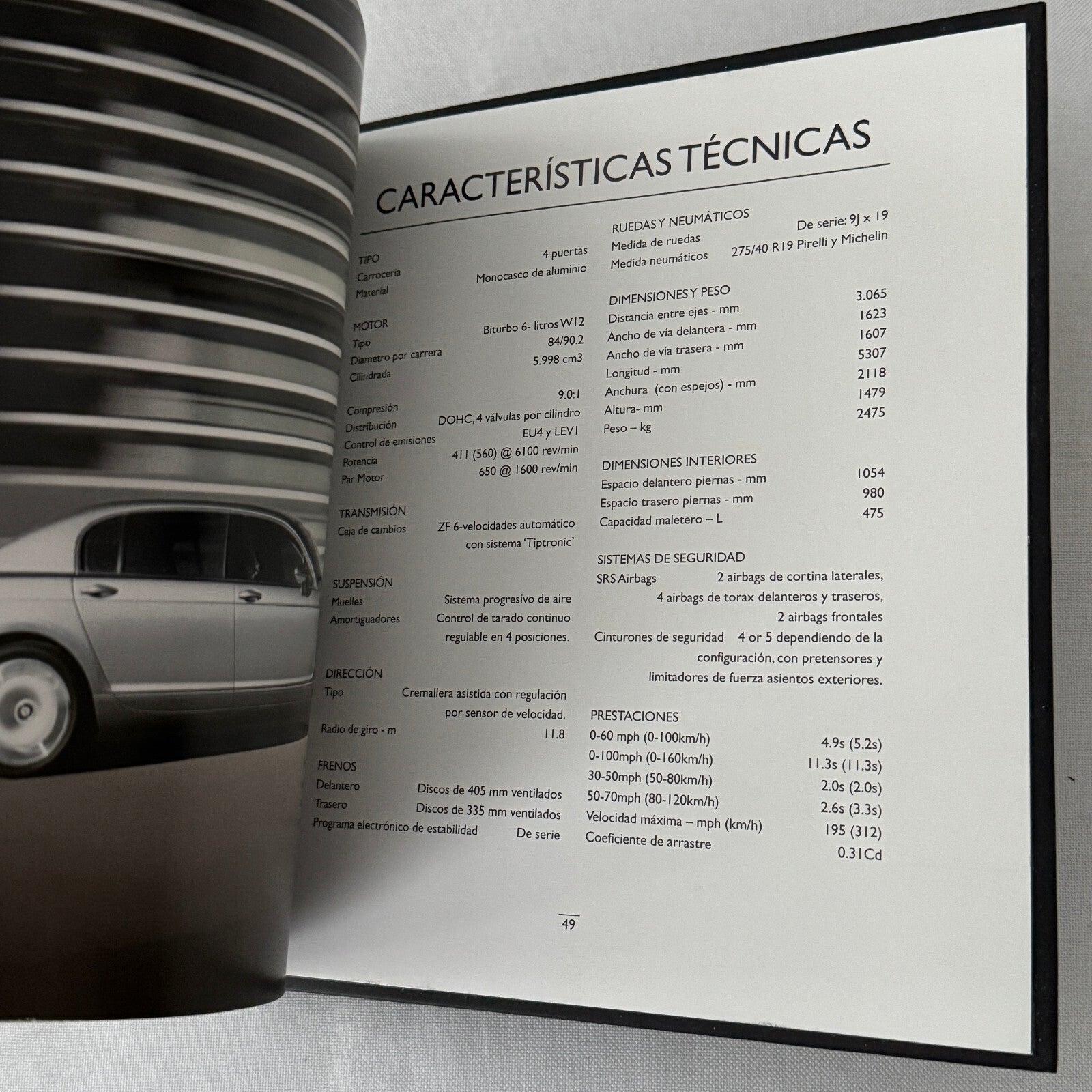 Bentley Continental Flying Spur Car Press Kit Brochure Book with CD SPANISH