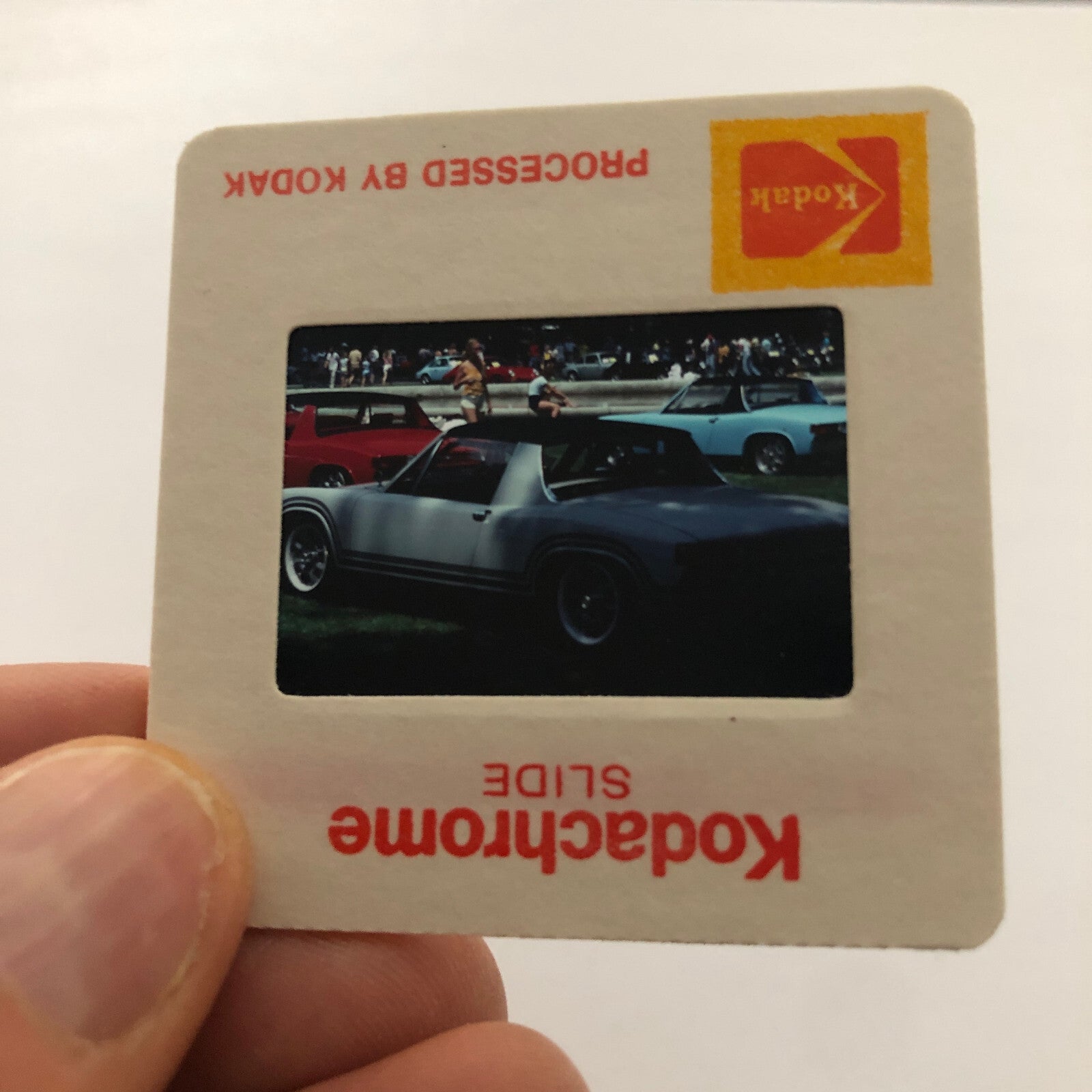 Porsche Car Show 35mm Photo Slide Vintage 1981 Porsche 914