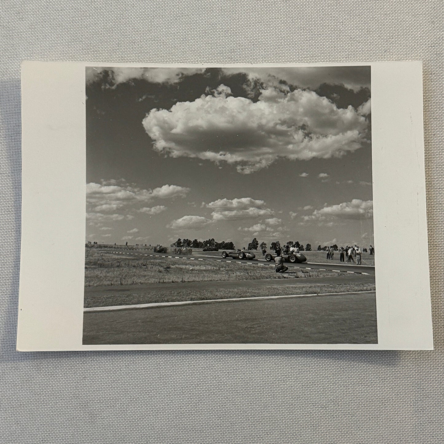 1957 Grand Prix Racing Photo Juan Manuel Fangio Mike Hawthorn Modern Print