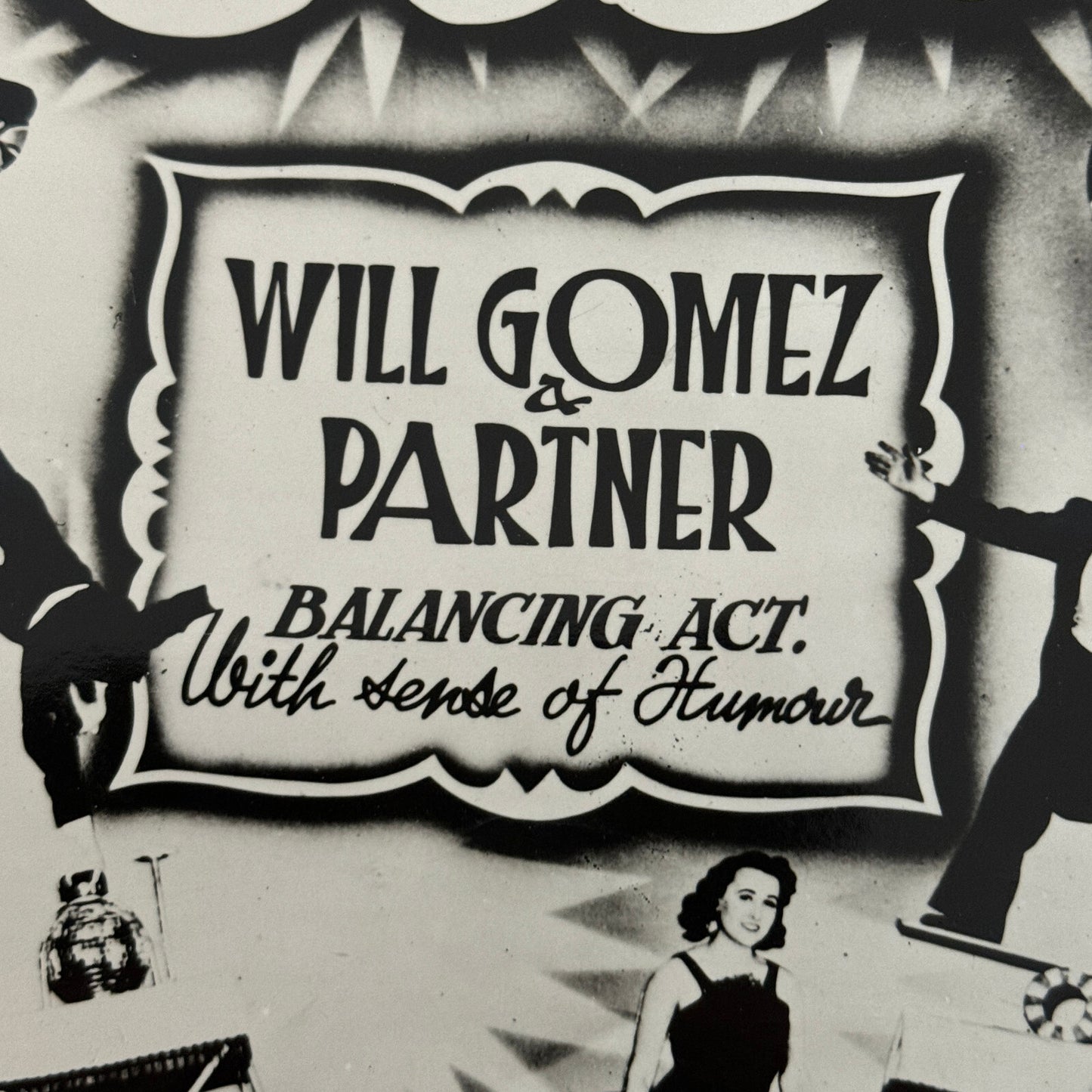 Vintage Circus Performer Acrobat Balancing Act Photo Photograph Will Gomez