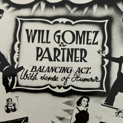 Vintage Circus Performer Acrobat Balancing Act Photo Photograph Will Gomez