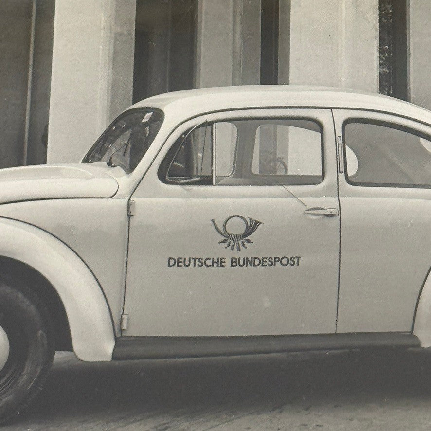 Vintage Volkswagen Beetle Deutsche Bundespost Photo Photograph Post Office
