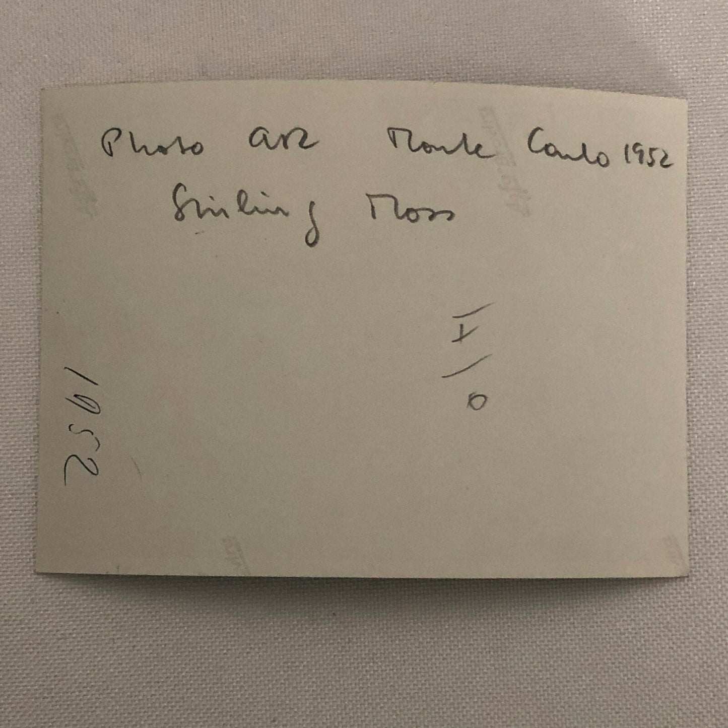 Vintage Racing Photo Photograph 1952 Rallye Monte Carlo Rally Stirling Moss +