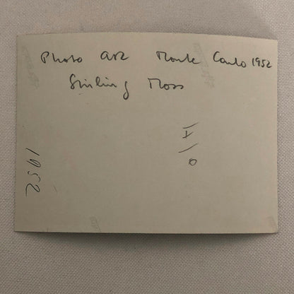 Vintage Racing Photo Photograph 1952 Rallye Monte Carlo Rally Stirling Moss +