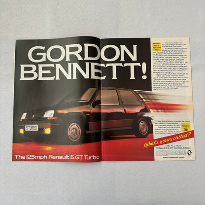 1986 Renault Racing Autosport Supplement Formula One F1 Renault 5GT Turbo ELF +