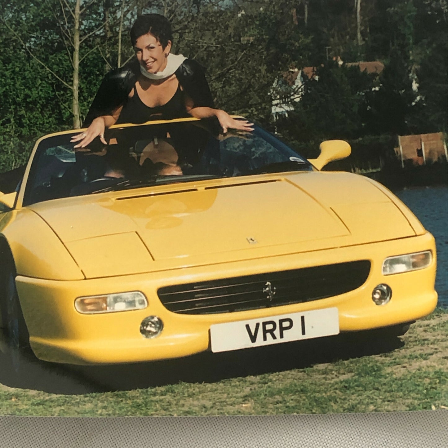 Debbie Currie Singer in Ferrari F355 Spider Car Press Photo Photograph Print 