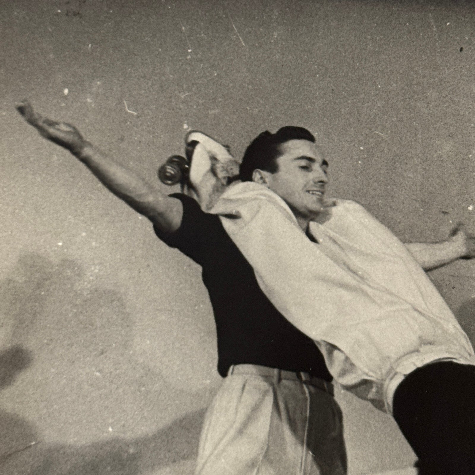 Vintage Circus Photo Les Rowlers Roller Skating Act Performer Photograph