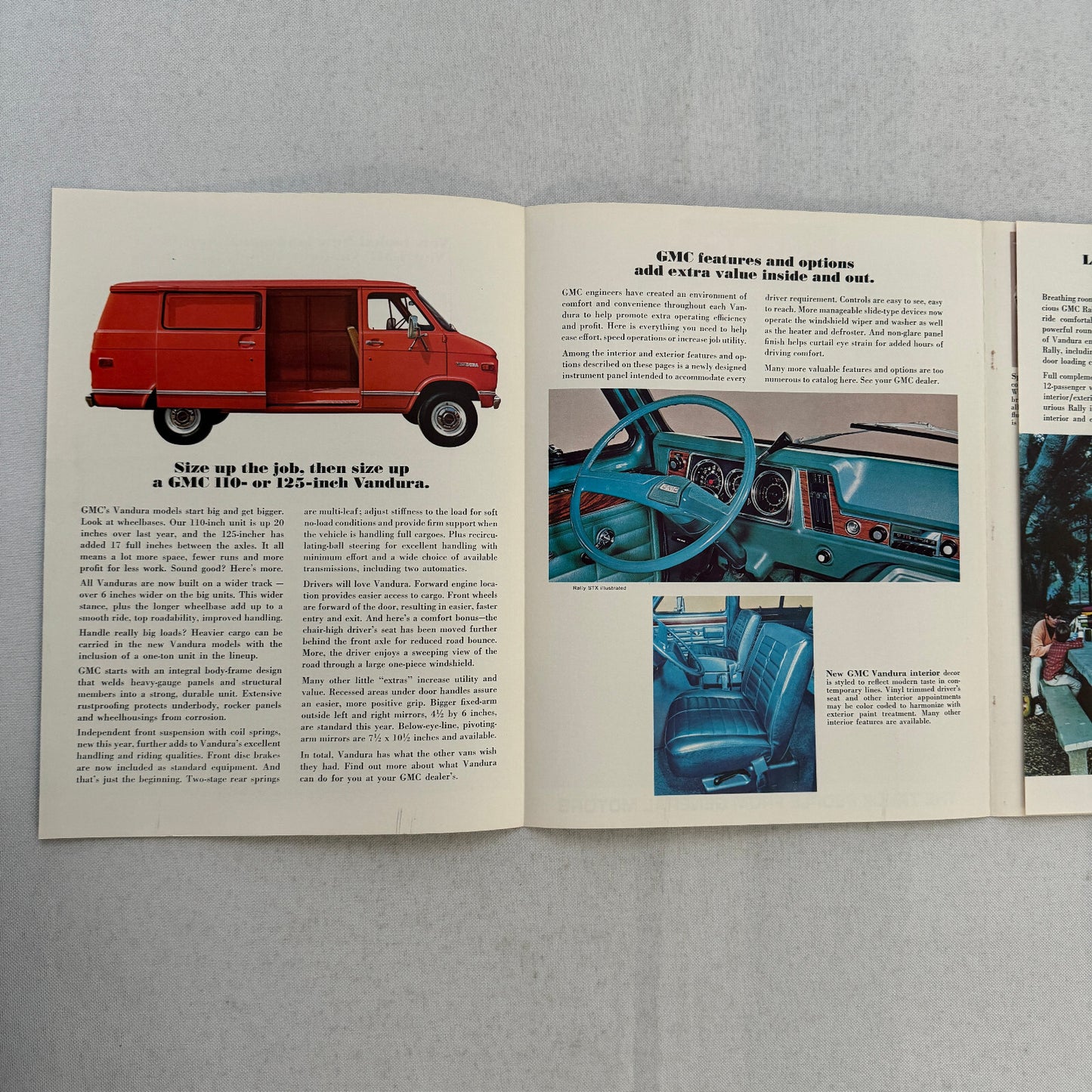 GMC Rally and Vandura Van Sales Brochure Catalog Advertising
