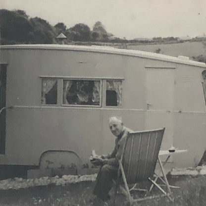 Vintage Photograph Lot of 3 - People in Camper Caravan Trailer Park 