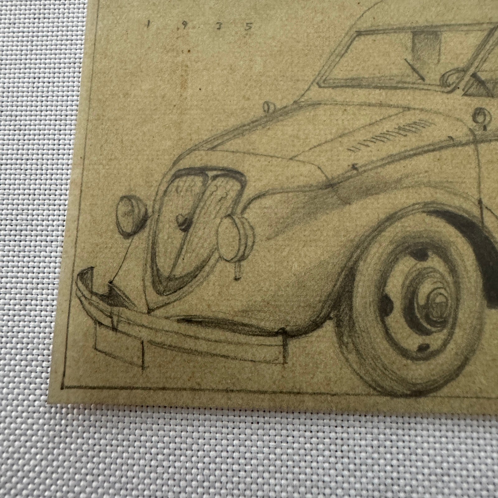 Vintage Illustration Krupp Bus Truck Germany Hand Drawn Drawing Sketch Art