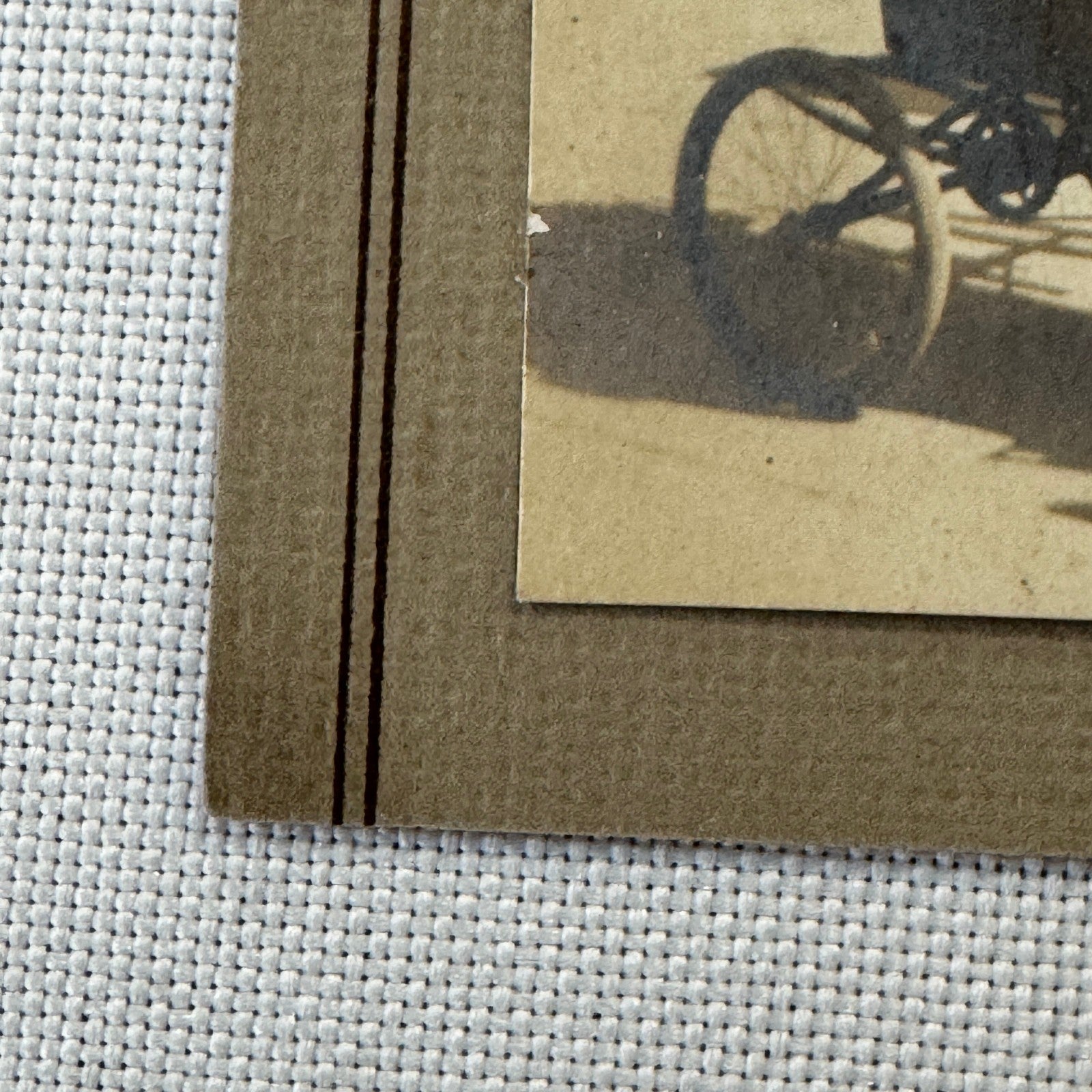 Vintage Automobile Photo Photograph Print Man on Early Motorcar beside Carriage