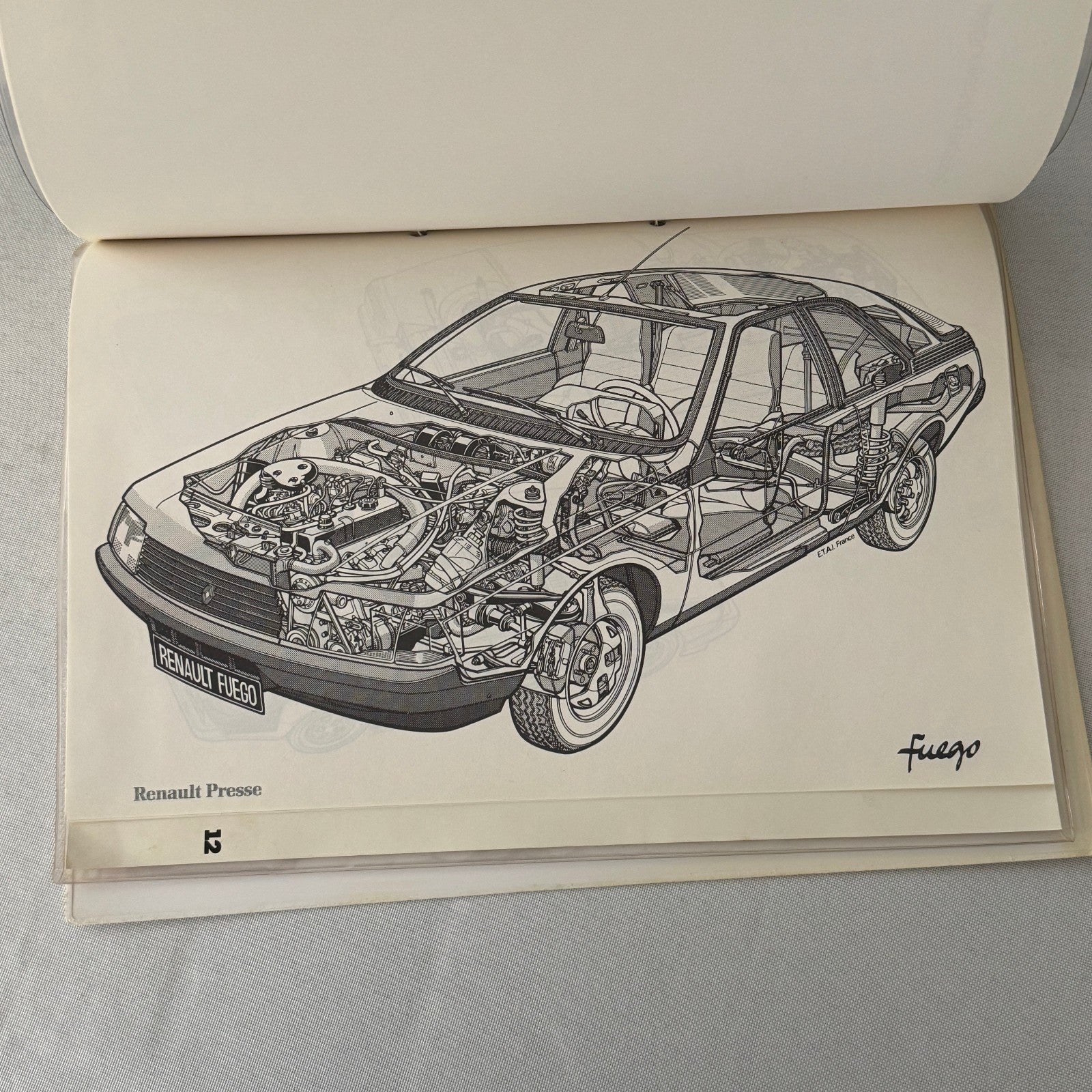 Renault Fuego Vintage Press Kit Brochure Photos 1980 GERMAN Text