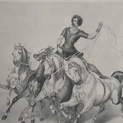 Vintage Photograph of Painting Man on Horse Horseback Ilustration Photo