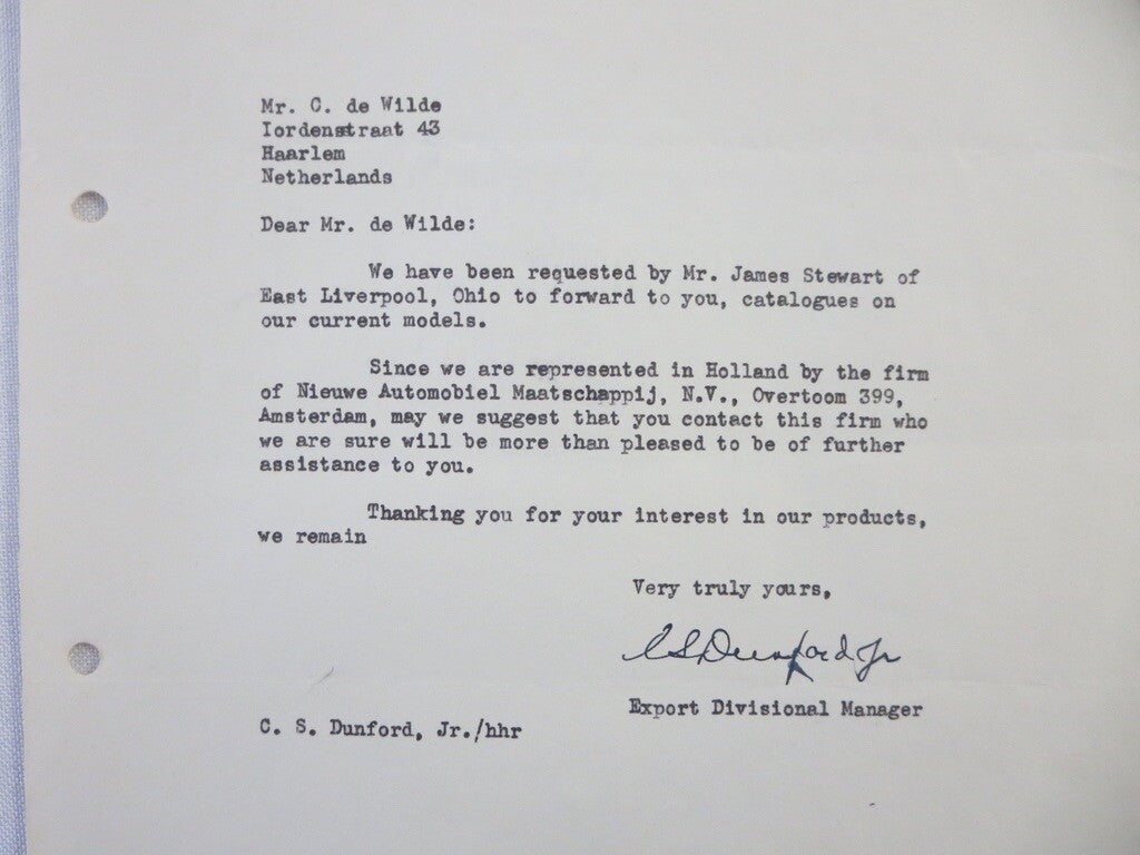 1948 REO Motors Inc Correspondence Letter Letterhead 