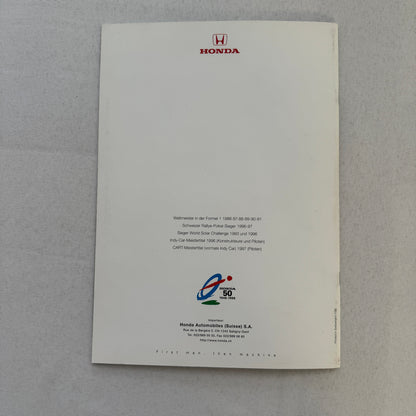 1998 1999 Honda Accord Coupe V6 Car Sales Brochure Swiss Market German Text