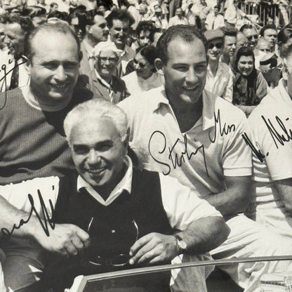 Vintage Racing Driver Photo Photograph Juan Manuel Fangio Stirling Moss
