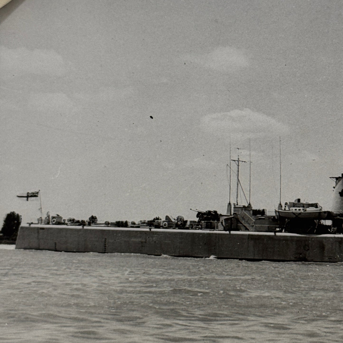 Vintage Royal Canadian Navy Ship Photograph Photo HMCS St Croix Boat Military