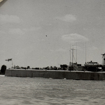Vintage Royal Canadian Navy Ship Photograph Photo HMCS St Croix Boat Military