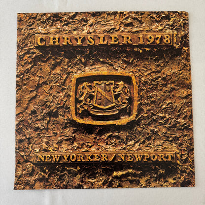 1978 Chrysler New Yorker and Newport Car Sales Brochure Catalog Advertising