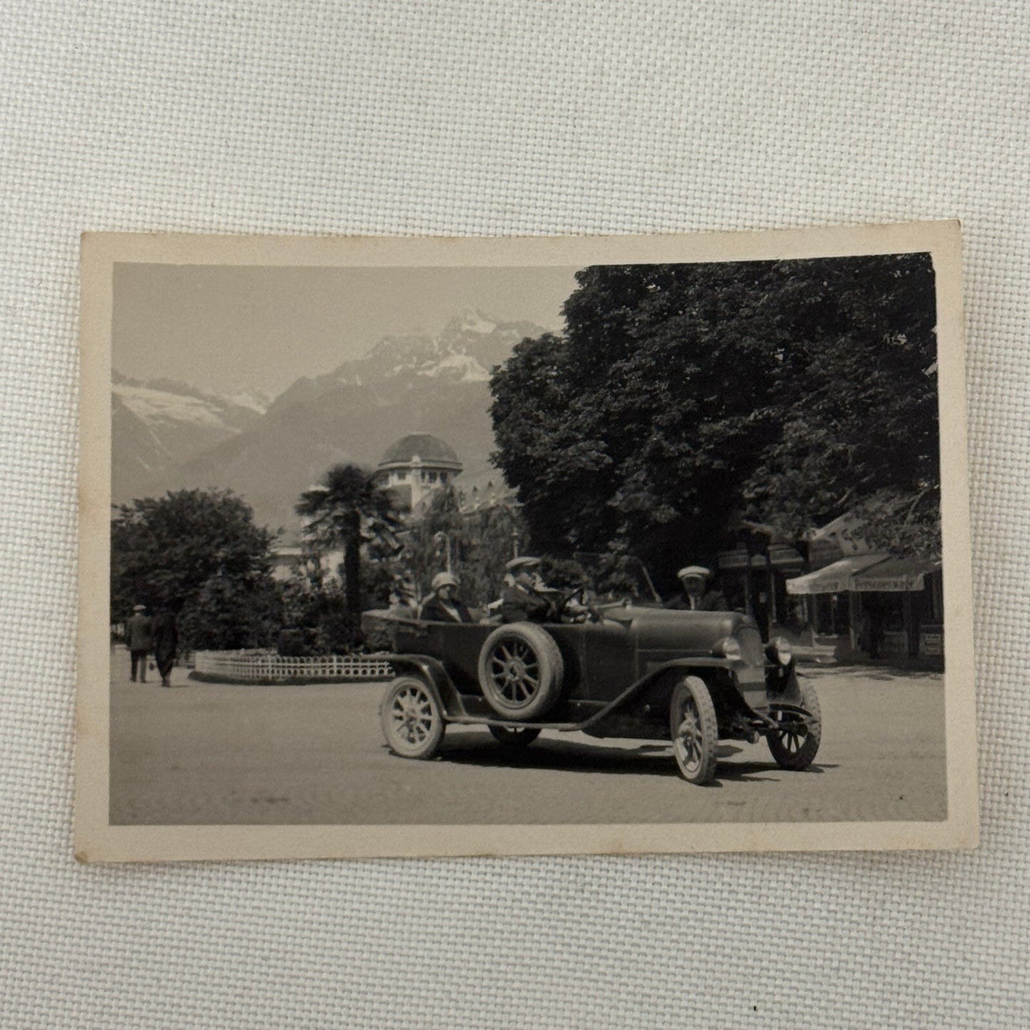 Vintage Photograph Photo Antique People in Early Automobile Car 1923