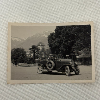 Vintage Photograph Photo Antique People in Early Automobile Car 1923