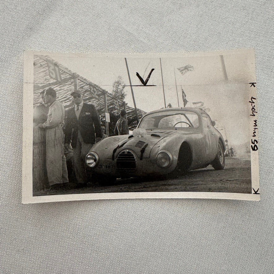 Vintage Racing Photo Photograph Crash Wreck Accident Car Motorsport Unidentified