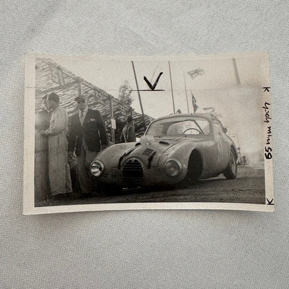 Vintage Racing Photo Photograph Crash Wreck Accident Car Motorsport Unidentified