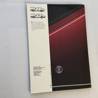 Vintage Saab 900 Car Sales Brochure Catalog 900 Turbo 900i 900C Car DUTCH Text