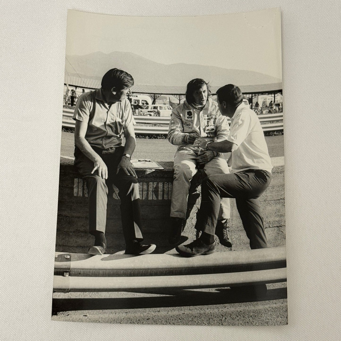 Vintage Racing Photo 1971 Austrian Grand Prix Ken Tyrrell Jackie Stewart