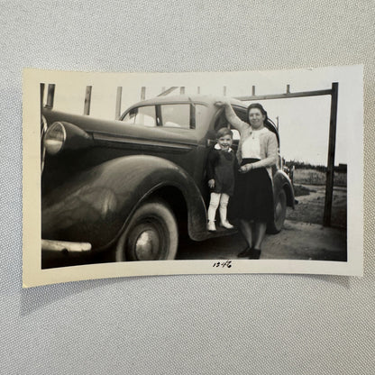 Vintage Car Automobile Photo Photograph Print Snapshot Quebec Canada