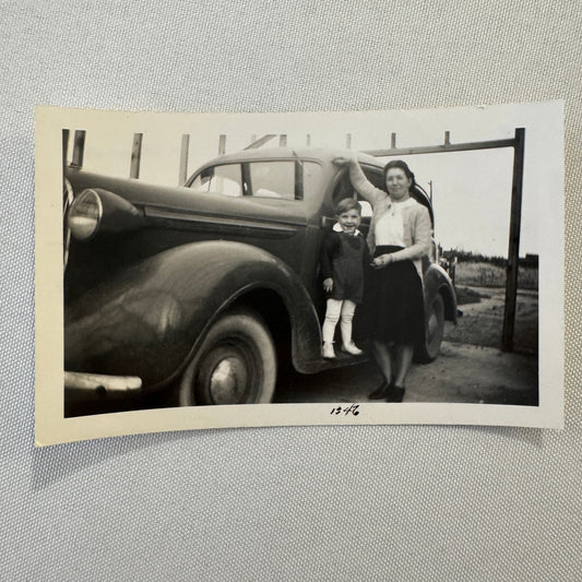 Vintage Car Automobile Photo Photograph Print Snapshot Quebec Canada