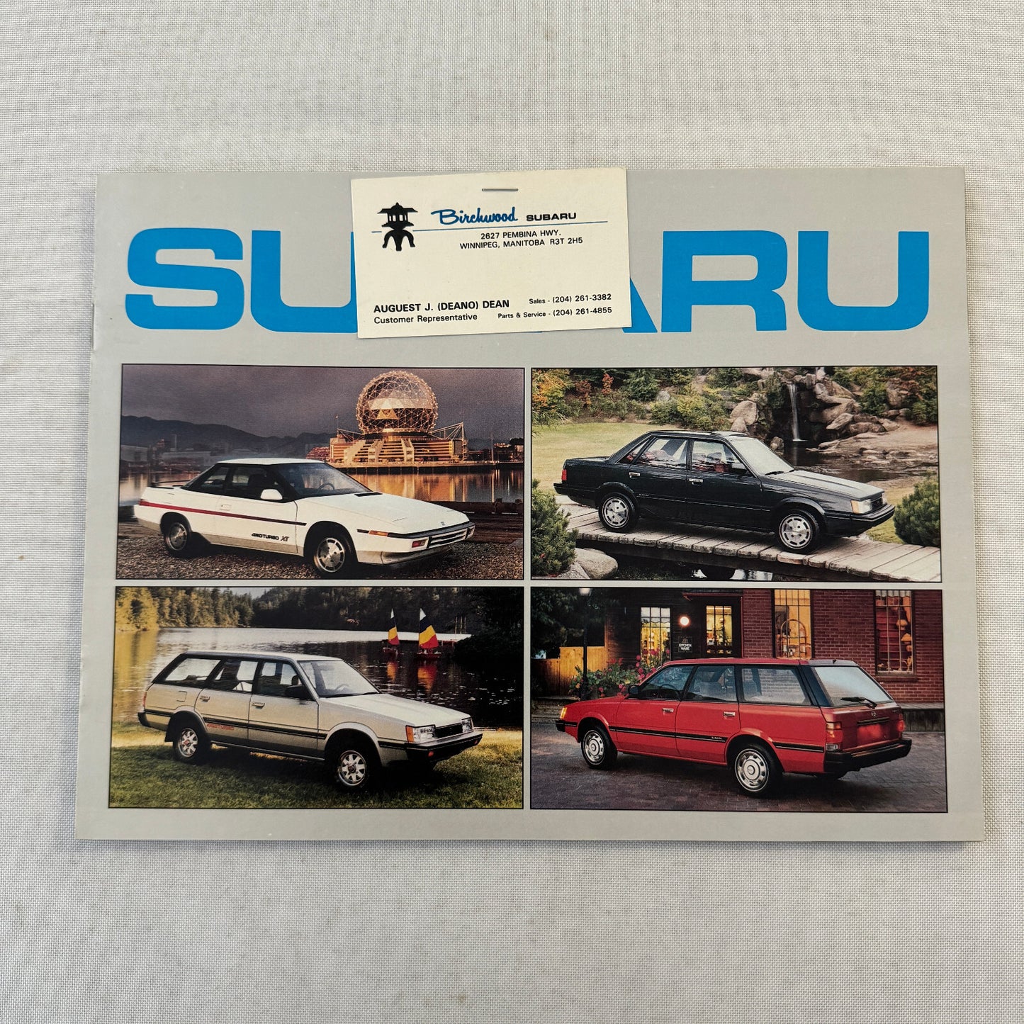 1986 Subaru Car Sales Brochure Catalog Advertising GL Sedan Wagon XT Coupe