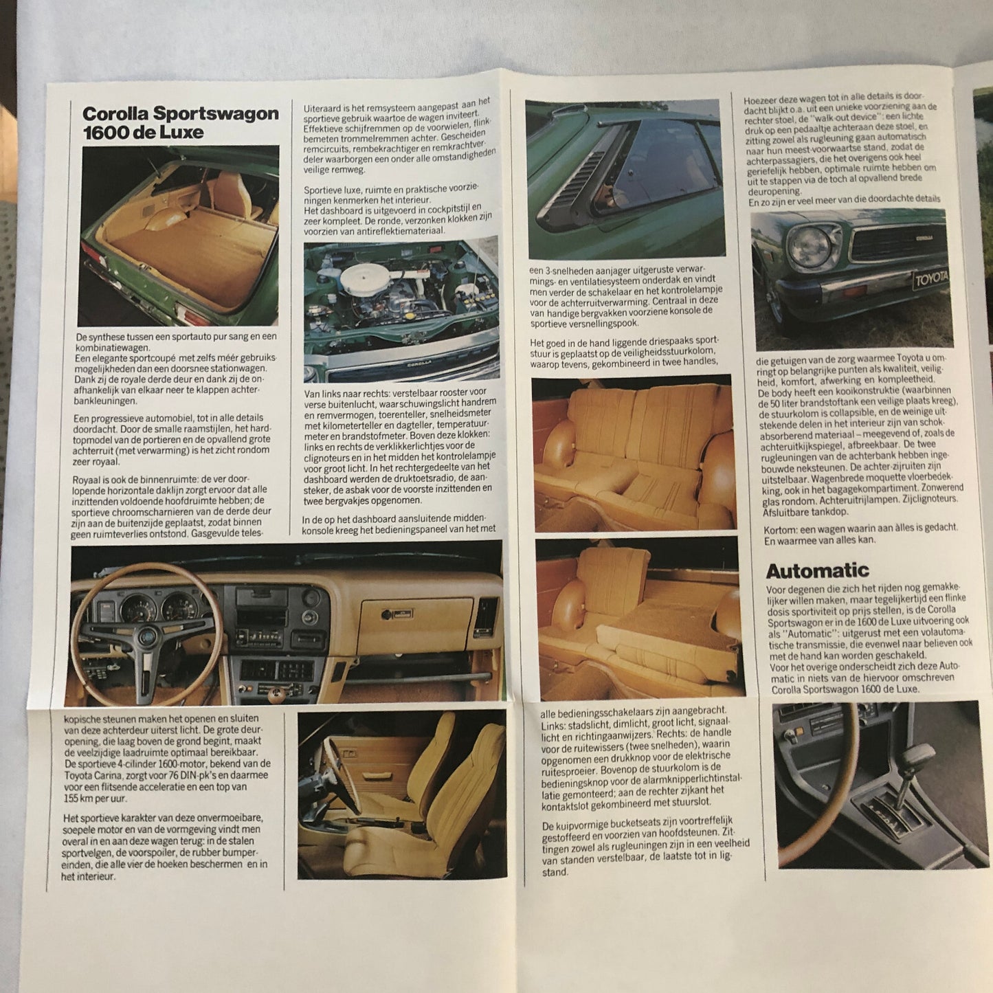 Toyota Corolla Sportswagon Station Wagon Sales Brochure Catalog Poster DUTCH
