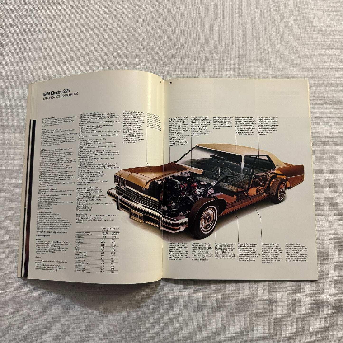 1974 Buick Sales Brochure Catalog Estate Wagon Electra Riviera Apollo Regal +