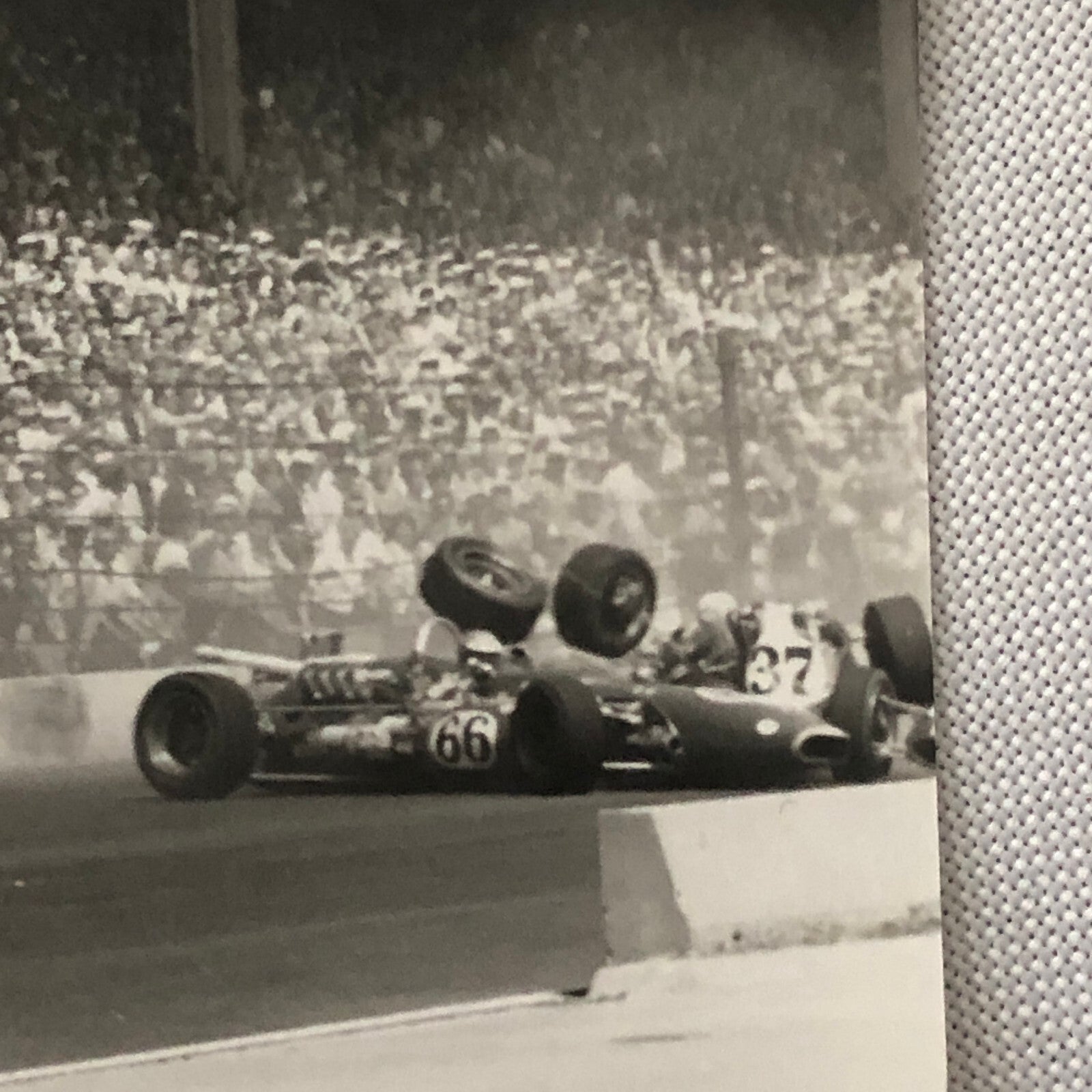 Vintage Indy 500 Crash Wreck Indianapolis 500 Racing Photo Photograph Hill +