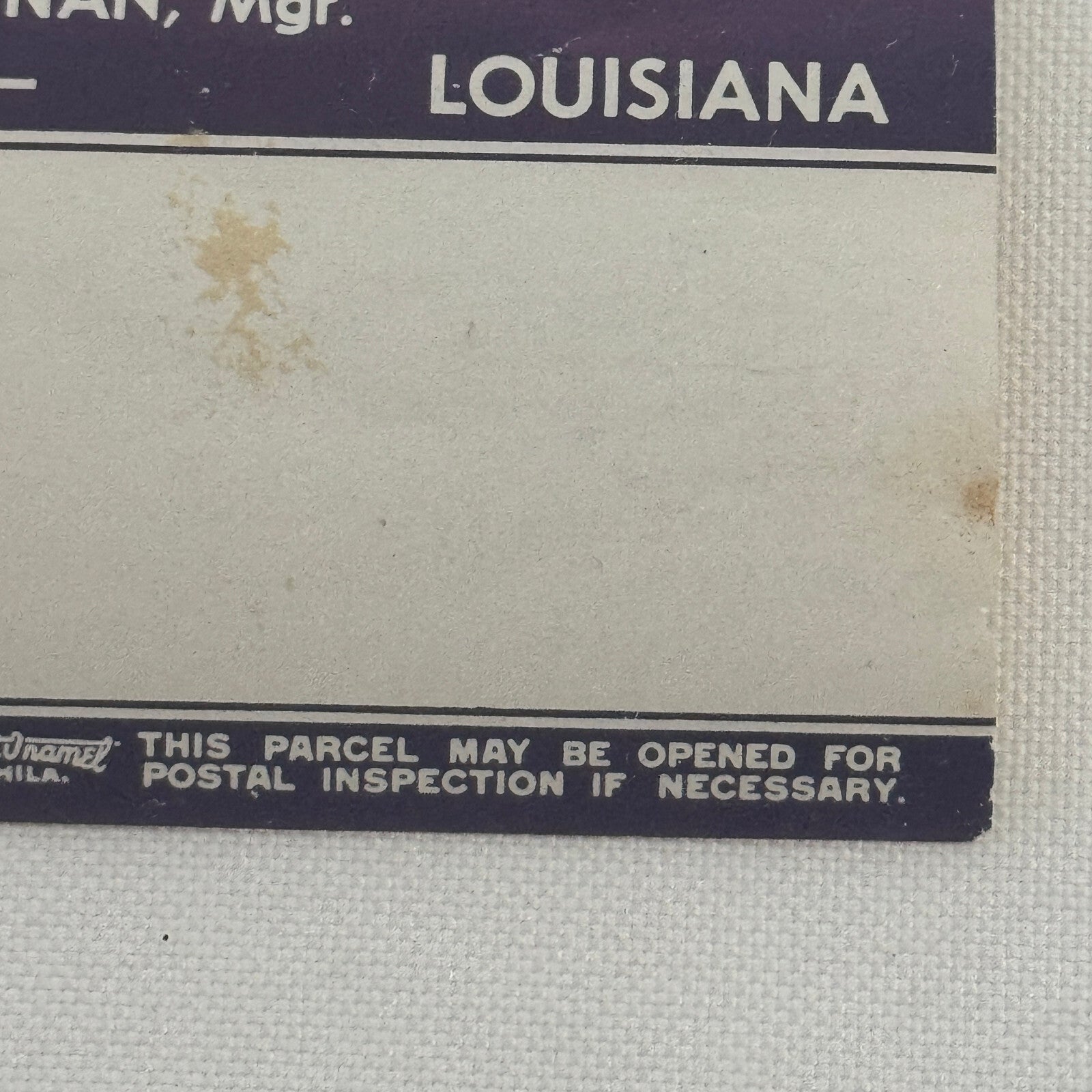 Vintage Hotel Travel Luggage Label Virginia Hotel Monroe Louisiana LA