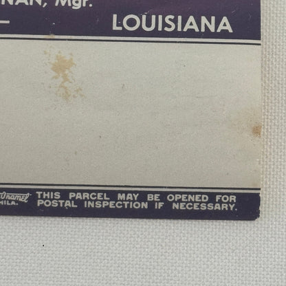 Vintage Hotel Travel Luggage Label Virginia Hotel Monroe Louisiana LA