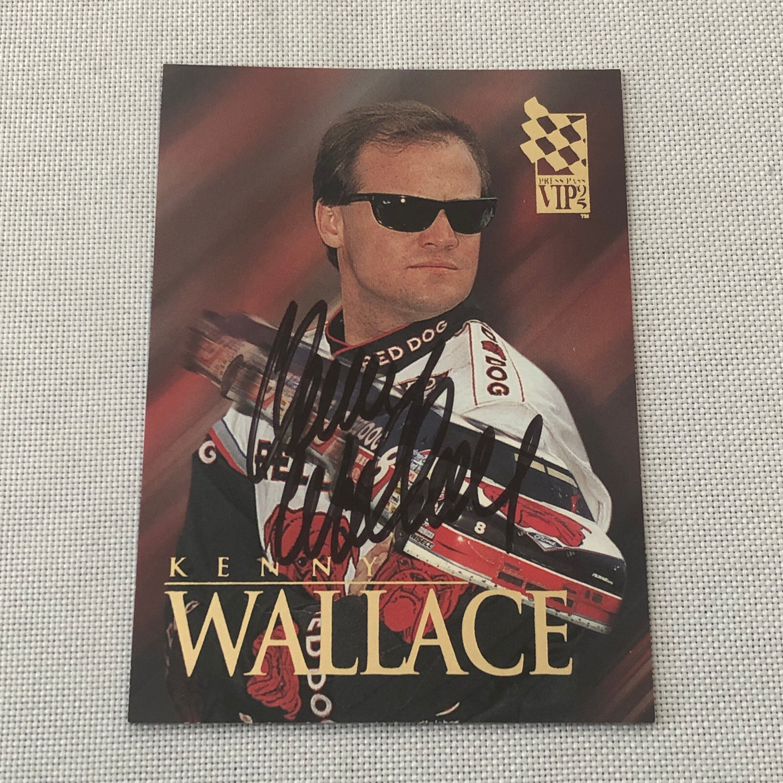 1995 Press Pass Kenny Wallace Auto Autograph Signature Signed Card NASCAR