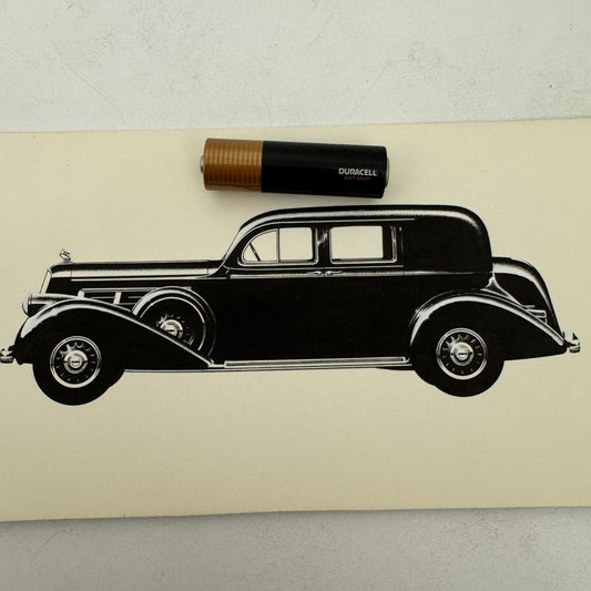 1937 Pierce Arrow Formal Sedan Car Illustration Art Drawing Vintage Miniature