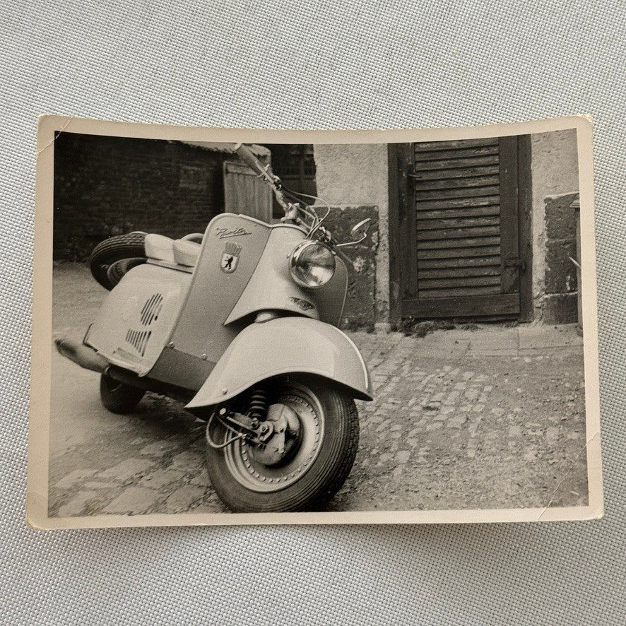 Vintage Scooter Photo Photograph Print Unidentified