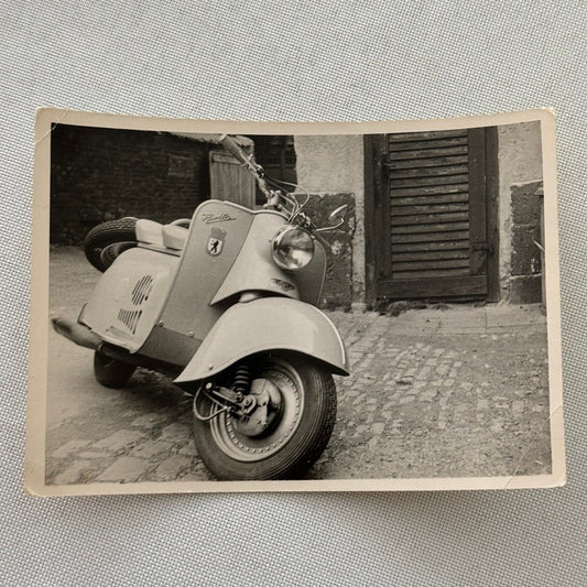Vintage Scooter Photo Photograph Print Unidentified