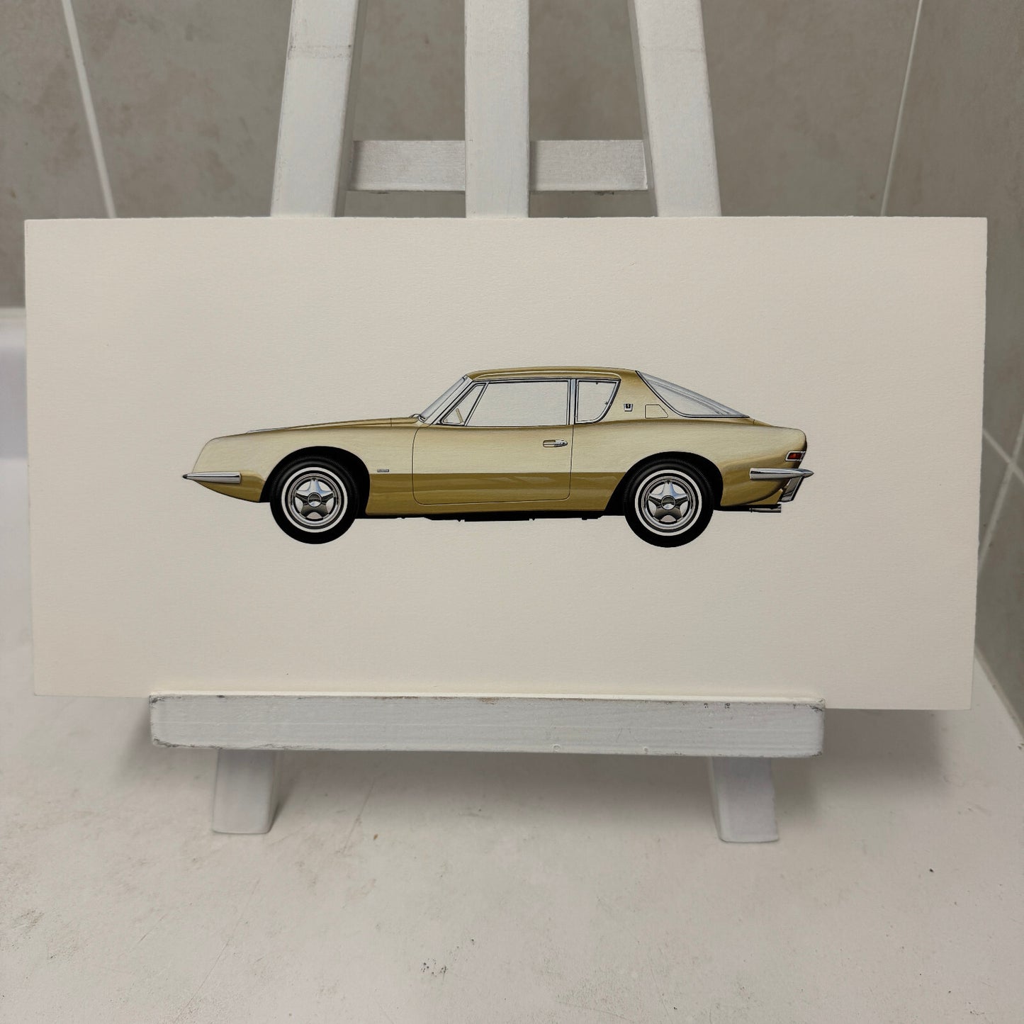 1963 Studebaker Avanti Automobile Illustration Art Drawing Hand Drawn