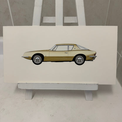 1963 Studebaker Avanti Automobile Illustration Art Drawing Hand Drawn