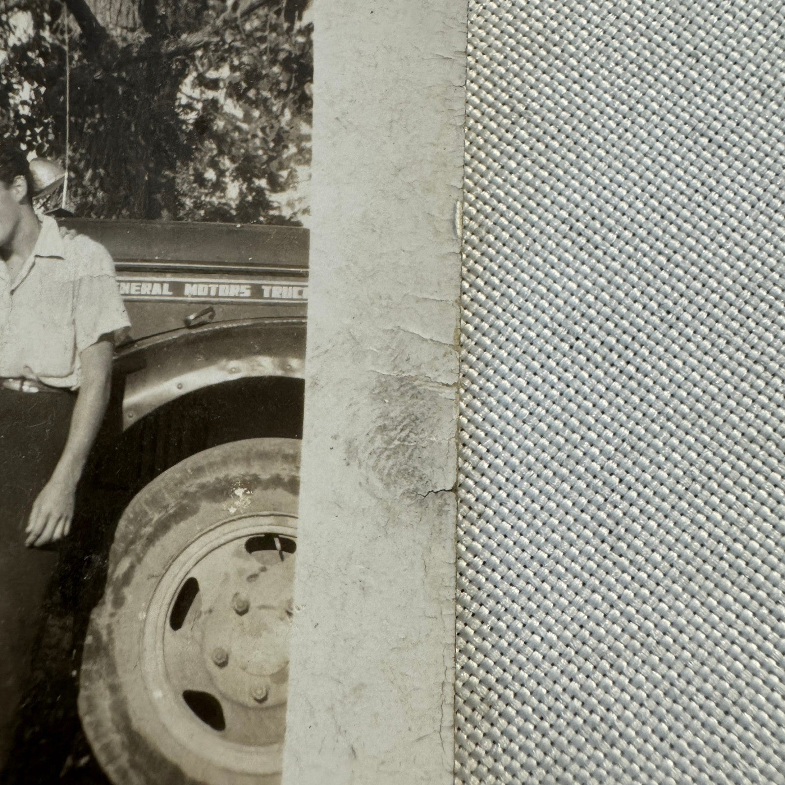 Vintage Photo Photograph Print People with Truck Couple Man Woman Snapshot