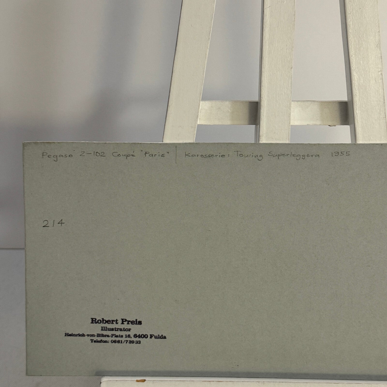 Pegaso Z-102 Coupe Touring Superleggera Car Illustration Art Drawing Hand Drawn