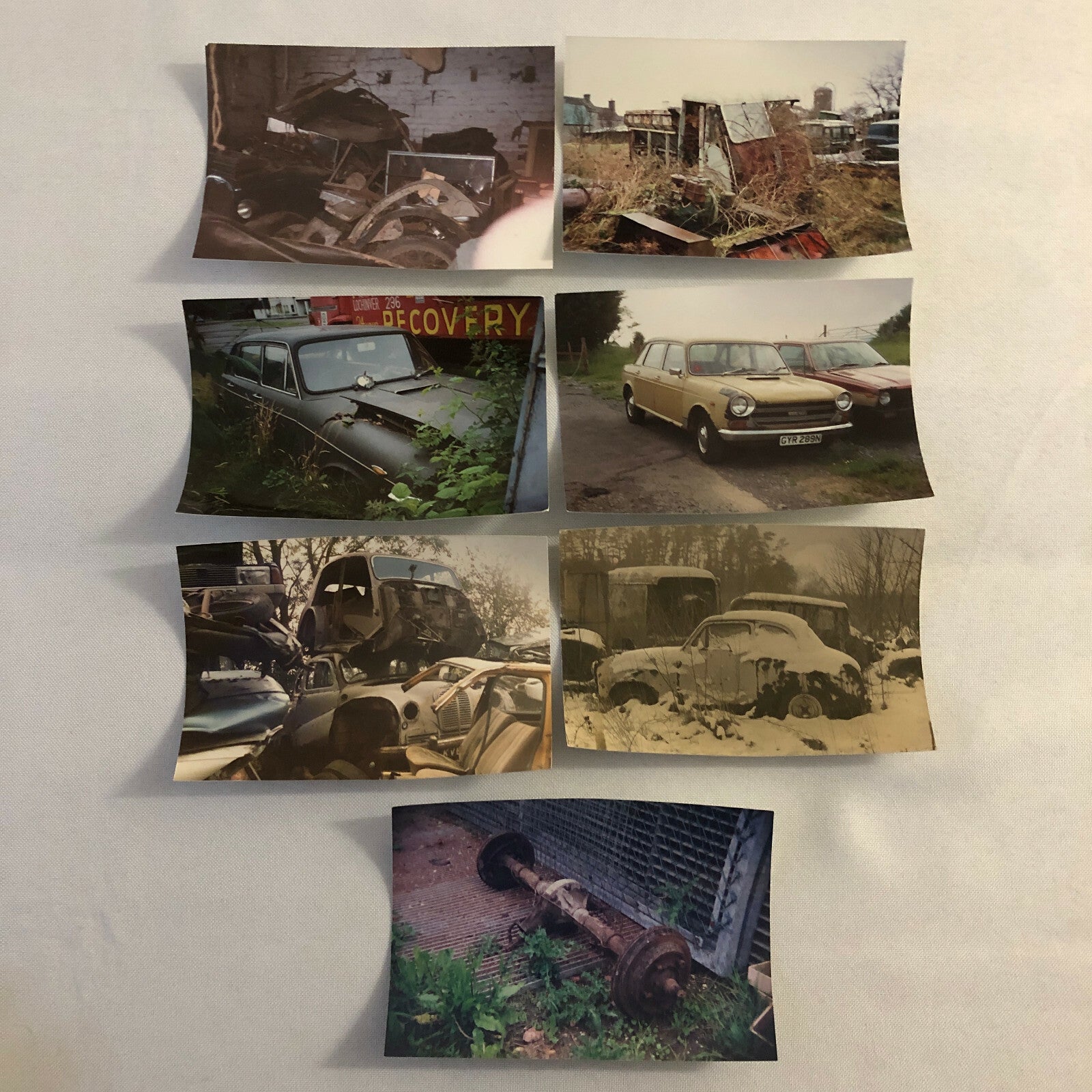 Vintage Austin Barn Find Junk Yard Car Truck Part Photo Photograph Lot of 30