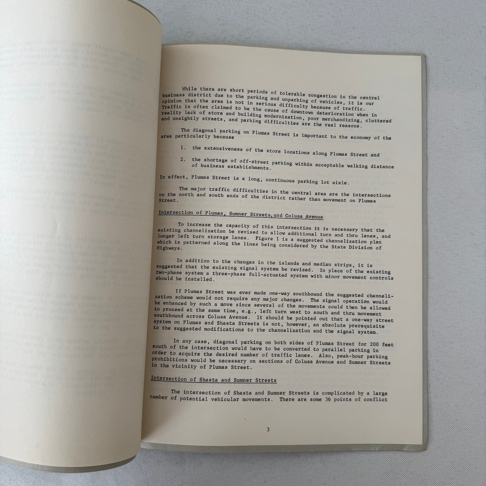 1959 Yuba City California Civil Engineering Traffic Study Report Document